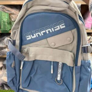 Paneled Color-Block Waterproof Student Bag